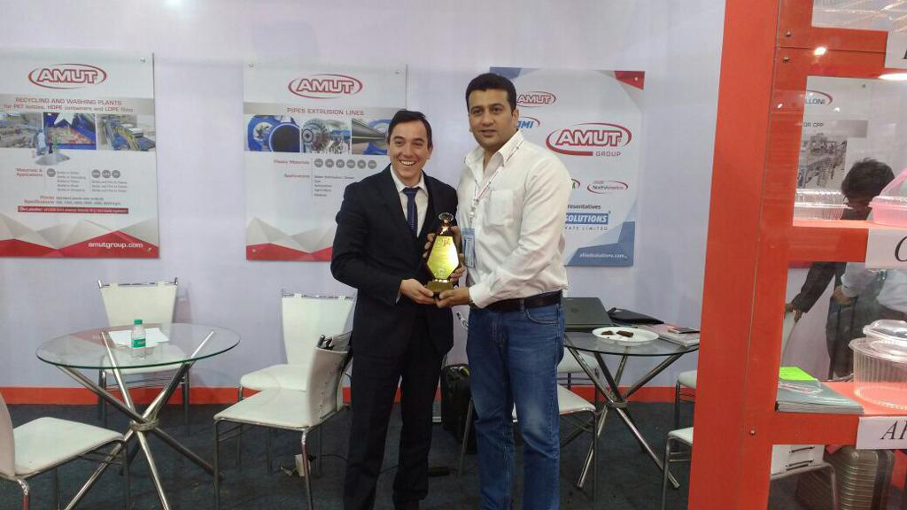 Amut Group & Allied Solutions India wins Best Stall Award in Plastivision 2017